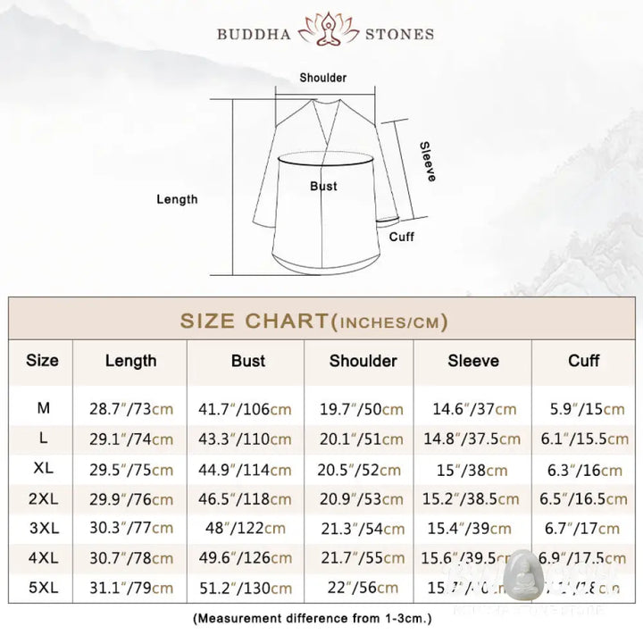 Buddha Stones Casual V-Neck Three Quarter Sleeve Men’s Shirt - Men’s Shirts