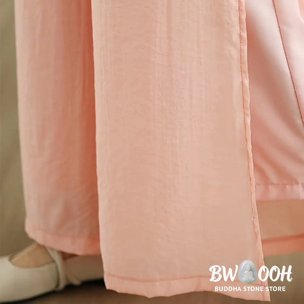 BWOOOH printed wide-leg yoga pants - Casual Vintage Side Slit Hem Design Cott