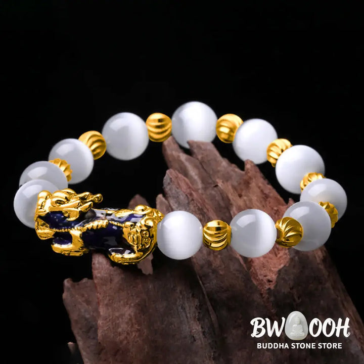 Buddha Stones Cat Eye Color Change PiXiu Support Bracelet - BWOOOH - Bracelet