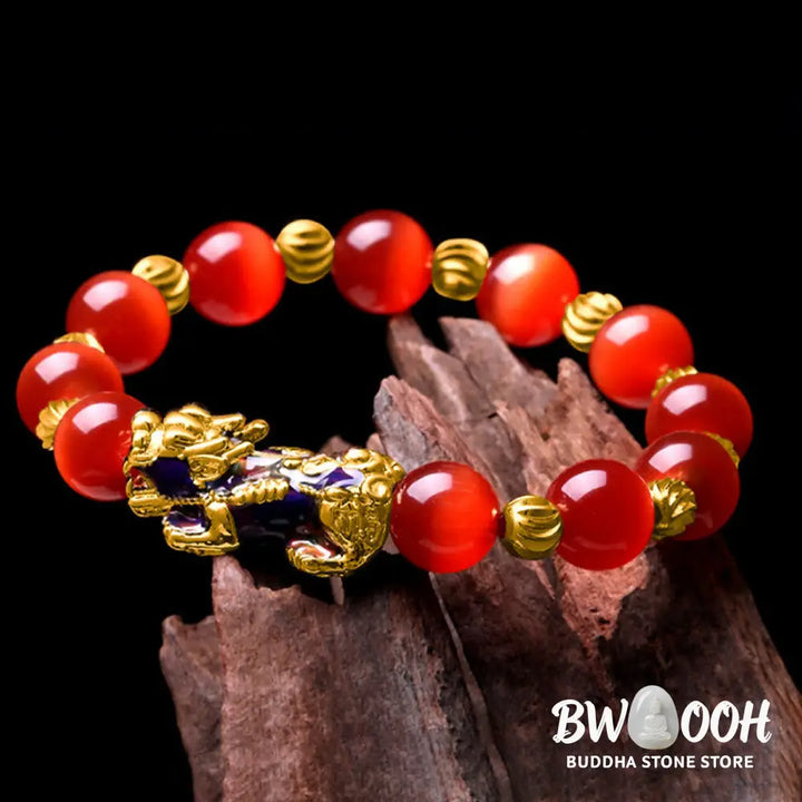 Buddha Stones Cat Eye Color Change PiXiu Support Bracelet - BWOOOH - Bracelet