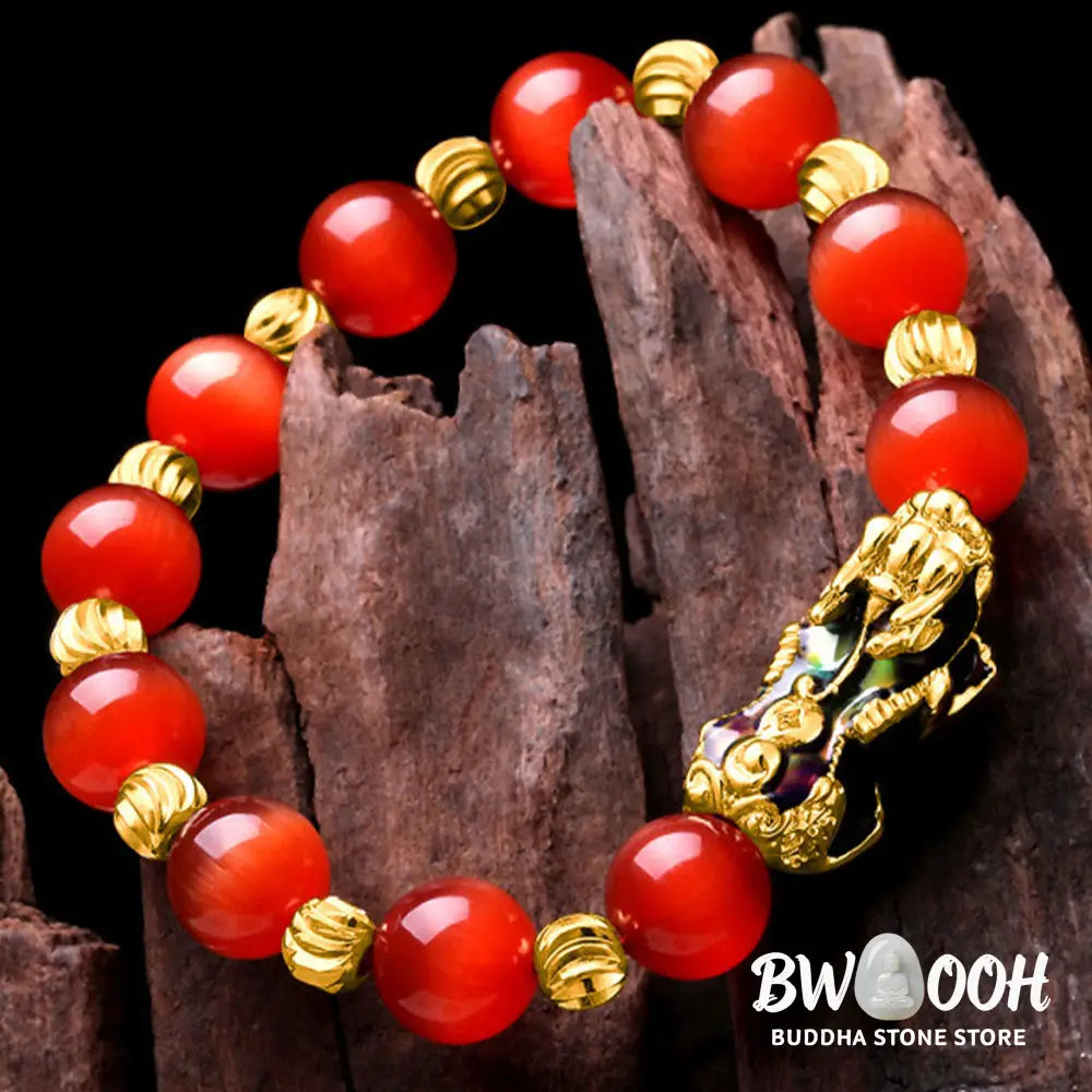 Buddha Stones Cat Eye Color Change PiXiu Support Bracelet - BWOOOH - Bracelet