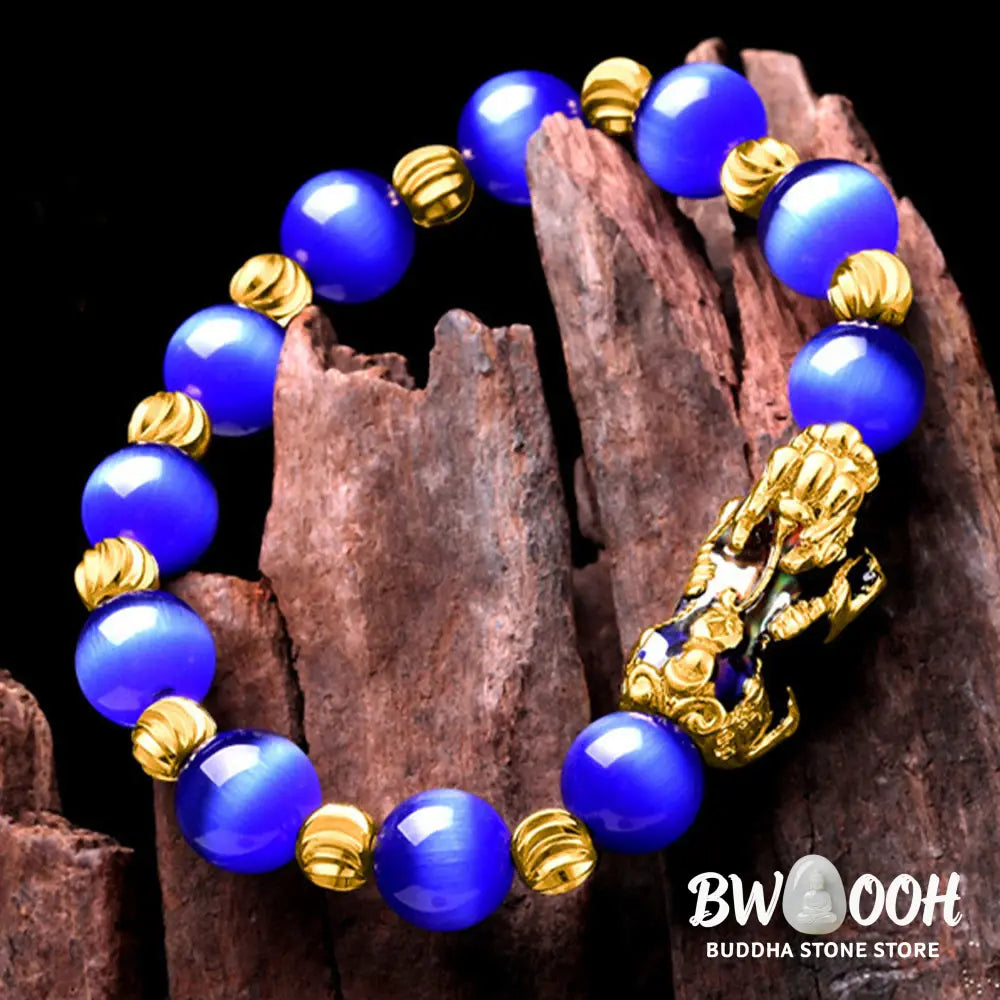 Buddha Stones Cat Eye Color Change PiXiu Support Bracelet - BWOOOH - Bracelet