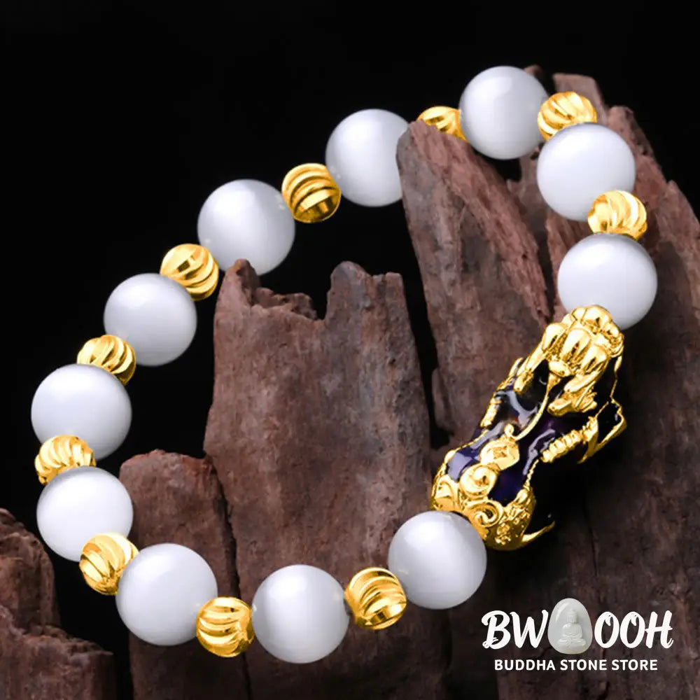 Buddha Stones Cat Eye Color Change PiXiu Support Bracelet - BWOOOH - Bracelet