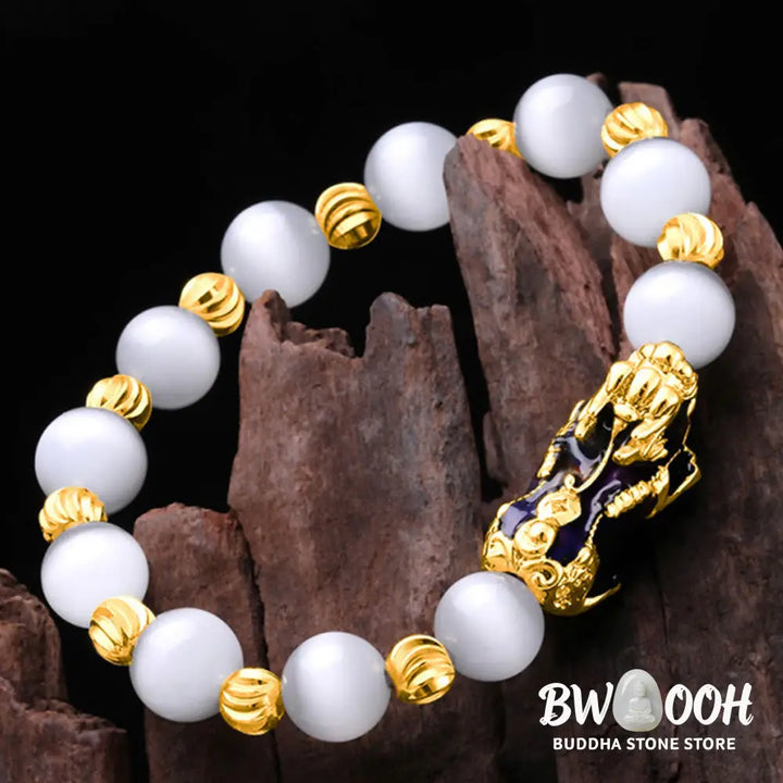 Buddha Stones Cat Eye Color Change PiXiu Support Bracelet - BWOOOH - Bracelet