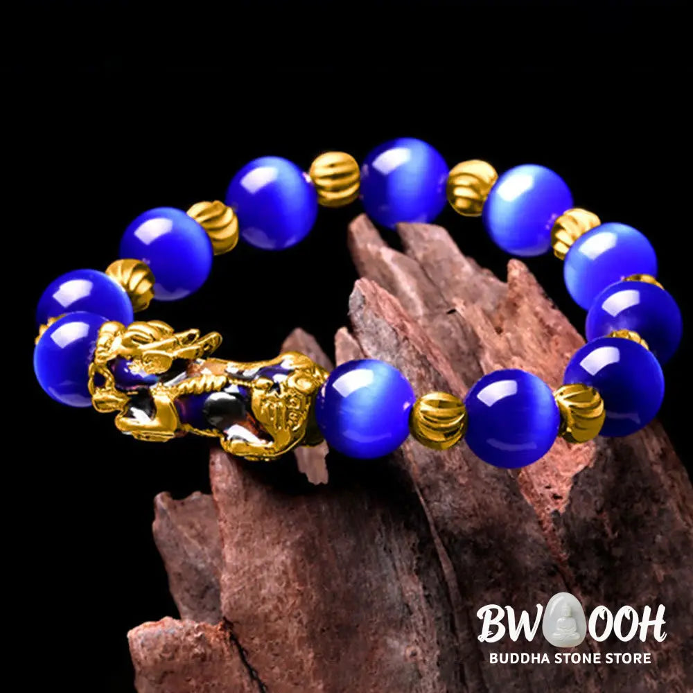 Buddha Stones Cat Eye Color Change PiXiu Support Bracelet - BWOOOH - Bracelet