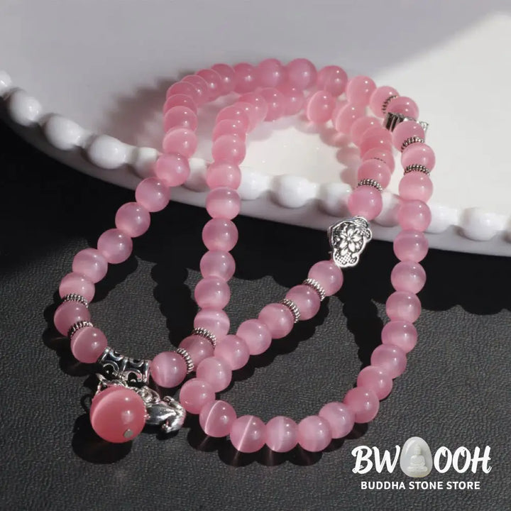 Buddha Stones Cat Eye PiXiu Support Triple Wrap Bracelet - BWOOOH - Bracelet