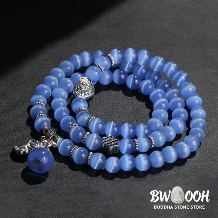 Buddha Stones Cat Eye PiXiu Support Triple Wrap Bracelet - BWOOOH - Bracelet