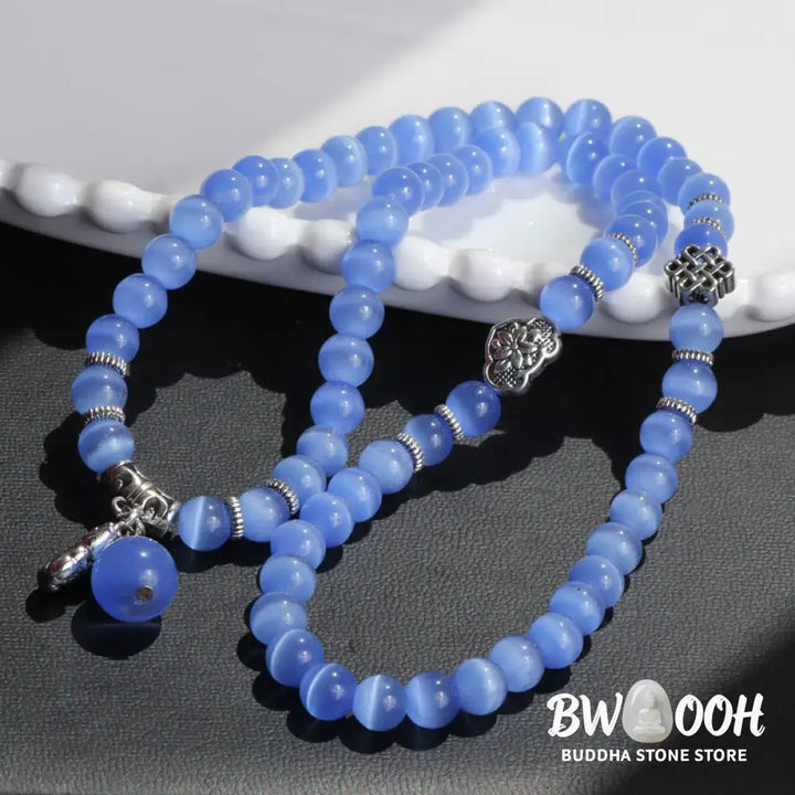 Buddha Stones Cat Eye PiXiu Support Triple Wrap Bracelet - BWOOOH - Bracelet