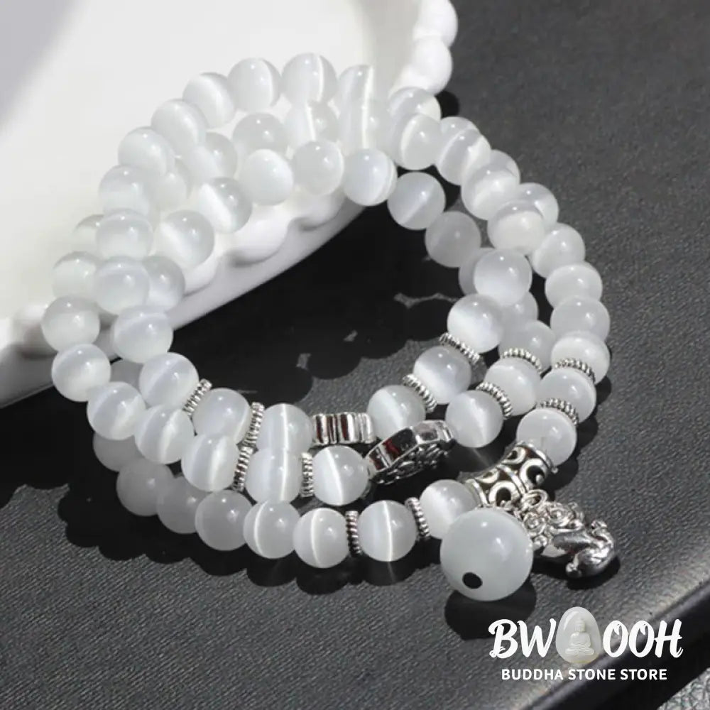 Buddha Stones Cat Eye PiXiu Support Triple Wrap Bracelet - BWOOOH - Bracelet