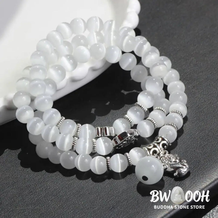 Buddha Stones Cat Eye PiXiu Support Triple Wrap Bracelet - BWOOOH - Bracelet