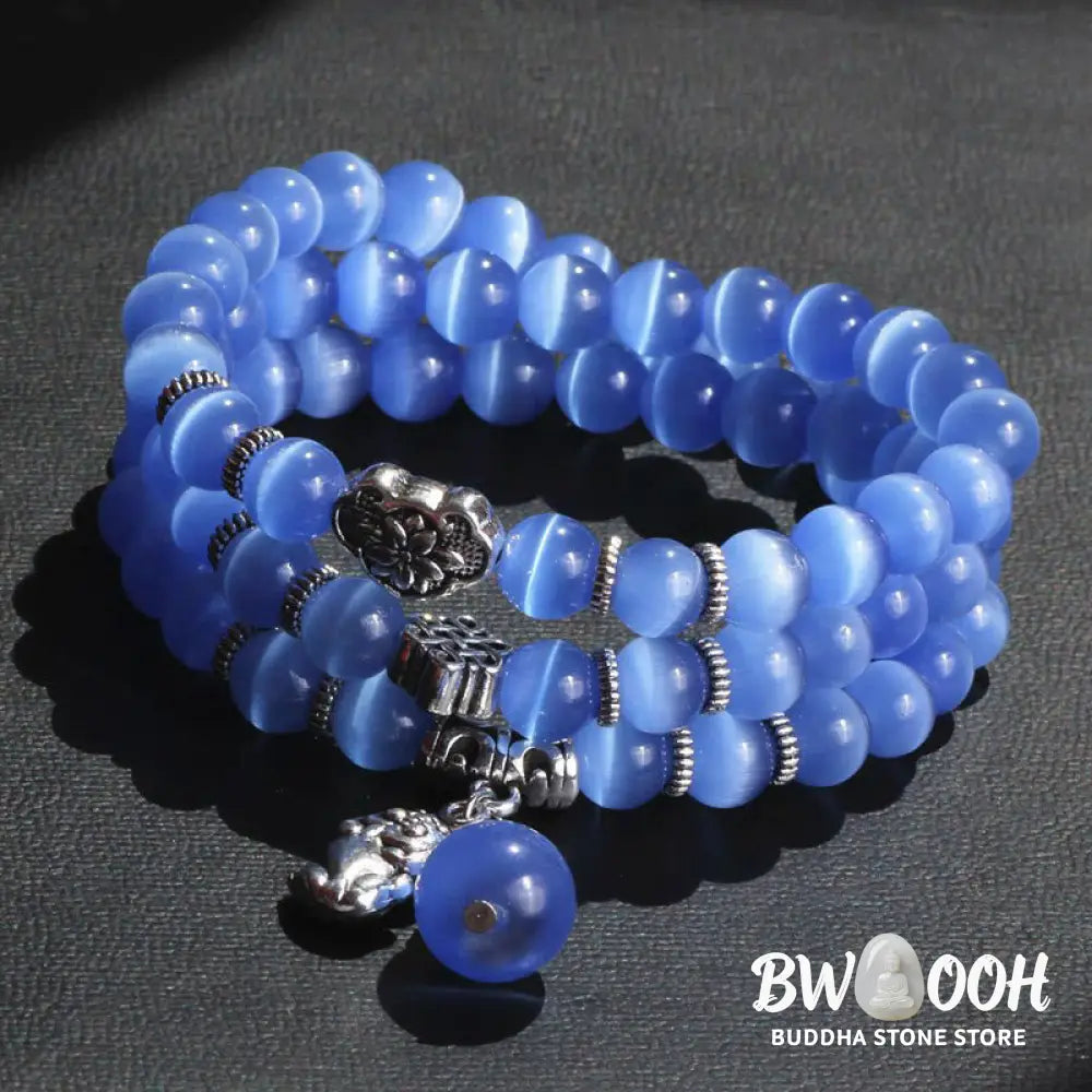 Buddha Stones Cat Eye PiXiu Support Triple Wrap Bracelet - BWOOOH - Bracelet