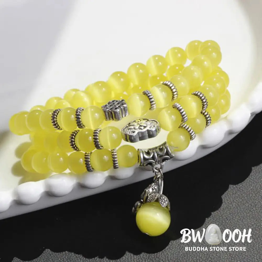Buddha Stones Cat Eye PiXiu Support Triple Wrap Bracelet - BWOOOH - Bracelet