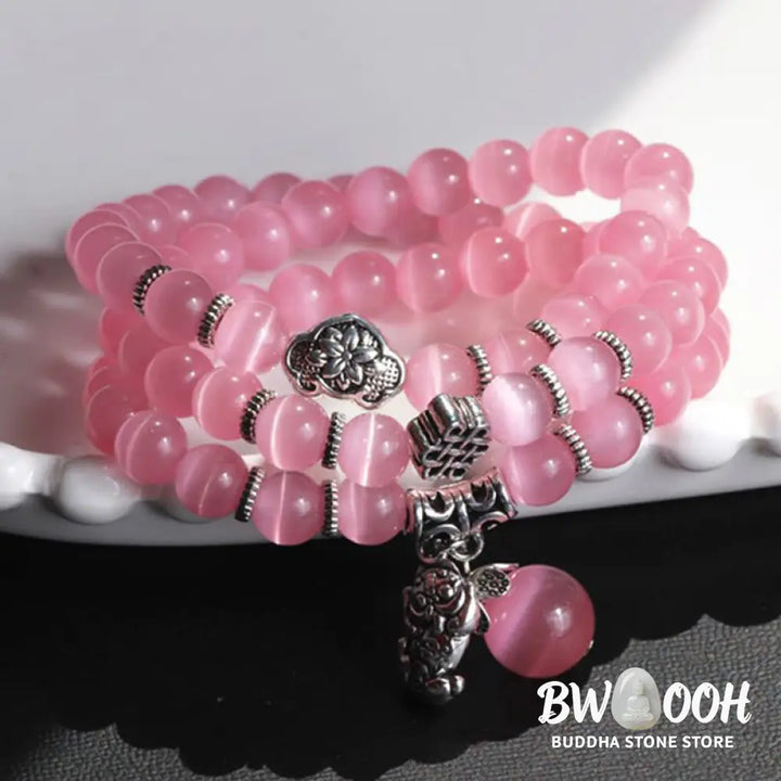 Buddha Stones Cat Eye PiXiu Support Triple Wrap Bracelet - BWOOOH - Bracelet