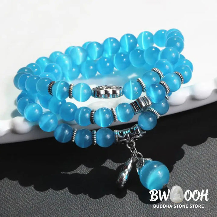 Buddha Stones Cat Eye PiXiu Support Triple Wrap Bracelet - BWOOOH - Bracelet
