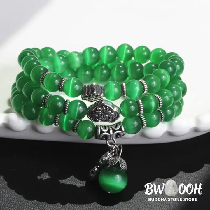 Buddha Stones Cat Eye PiXiu Support Triple Wrap Bracelet - BWOOOH - Bracelet