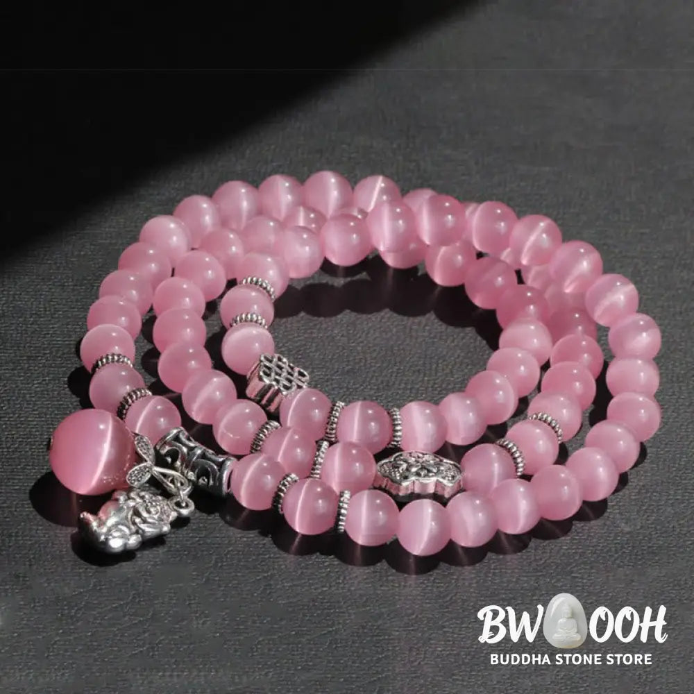 Buddha Stones Cat Eye PiXiu Support Triple Wrap Bracelet - BWOOOH - Bracelet