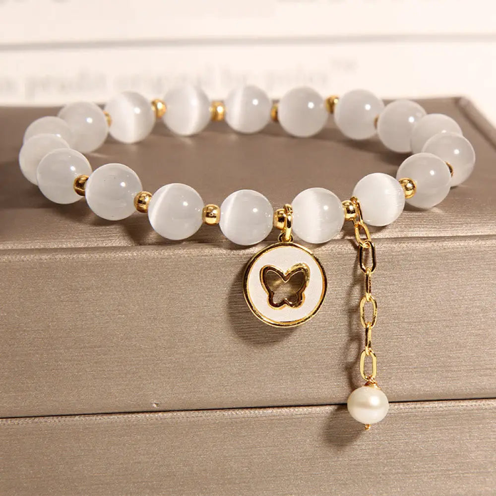 BWOOOH Cat’s Eye Butterfly Charm Love Bracelet - BWOOOH - Cat’s Eye(Peace♥Support) - Bracelet