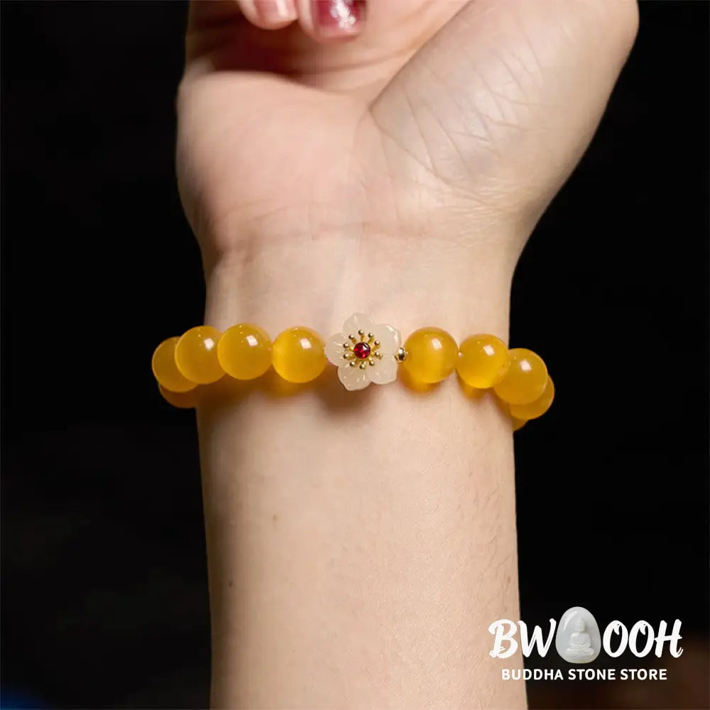 Buddha Stones Cat’s Eye Chrysoberyl Flower Love Bracelet - BWOOOH - Bracelet
