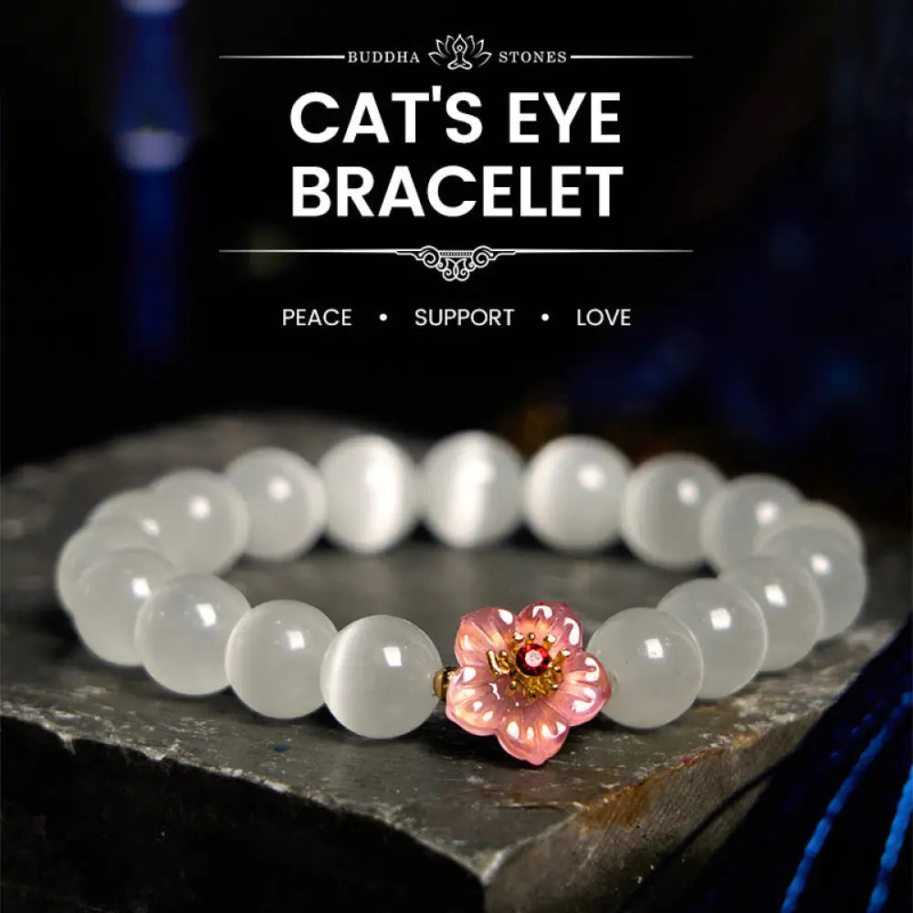 BWOOOH Cat’s Eye Chrysoberyl Flower Love Bracelet - BWOOOH - Bracelet