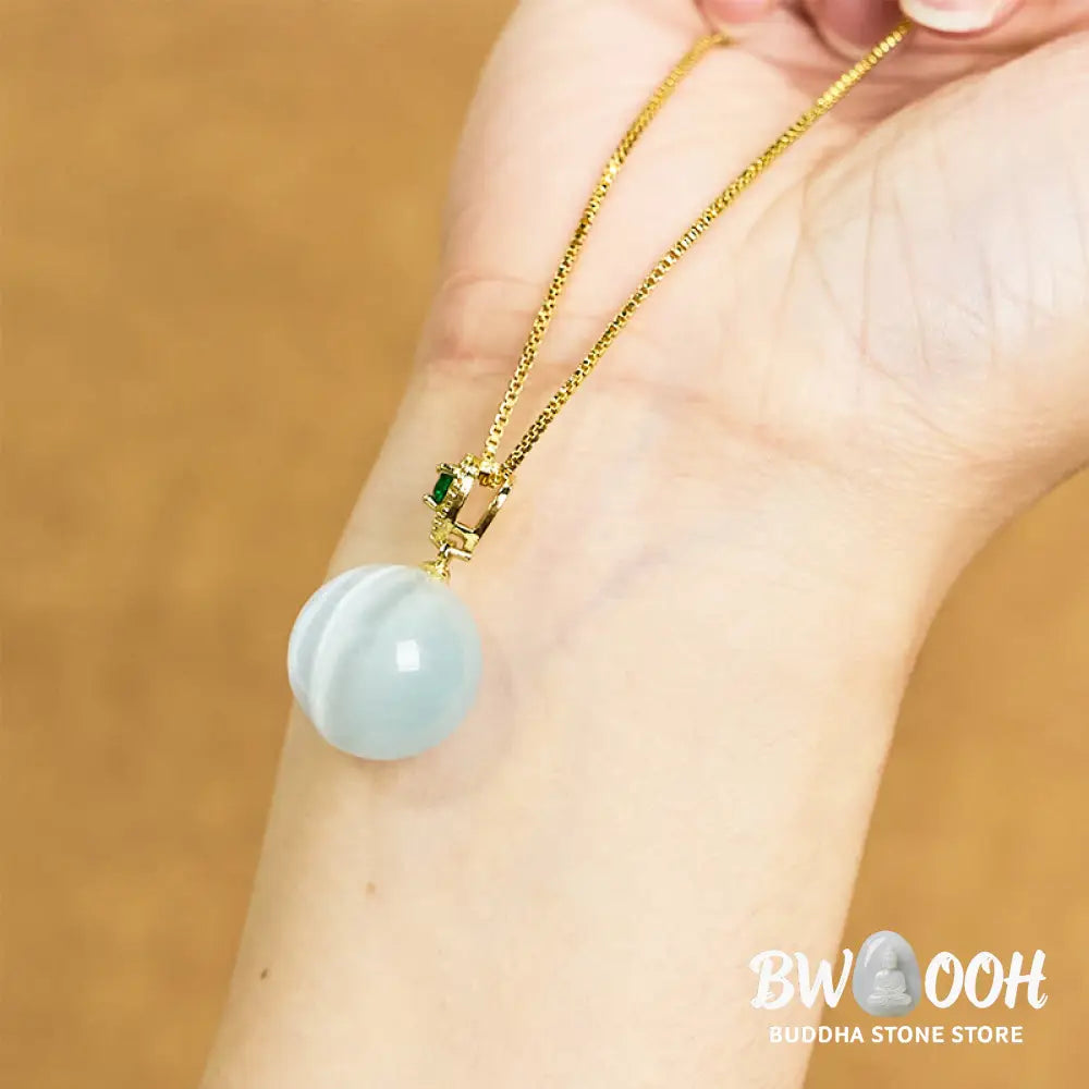 Buddha Stones Cat’s Eye Round Ball Confidence Necklace Pendant - BWOOOH - Necklaces &amp; Pendants