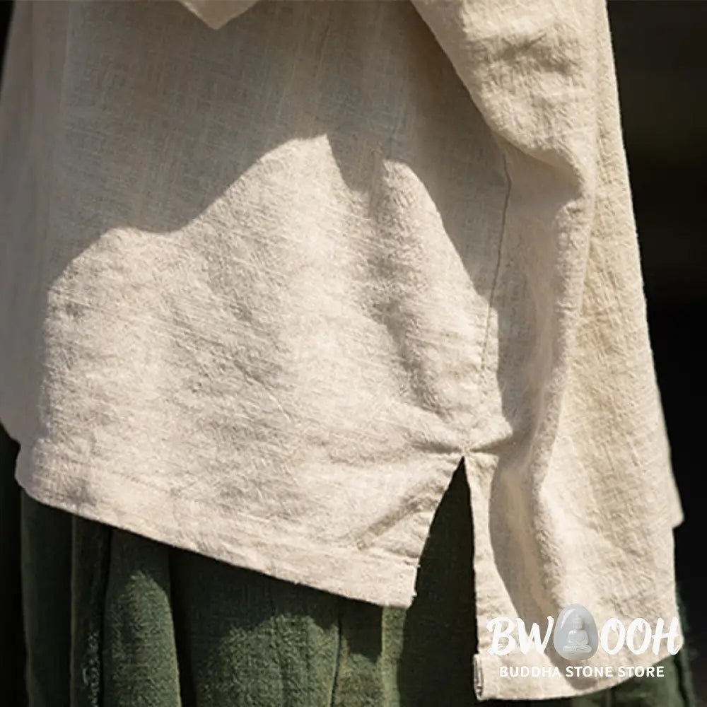 Buddha Stones Causal Half Sleeve Ramie Linen Cotton T-shirt Tee - Women’s T-Shirts
