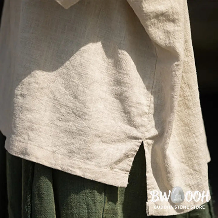 Buddha Stones Causal Half Sleeve Ramie Linen Cotton T-shirt Tee - Women’s T-Shirts