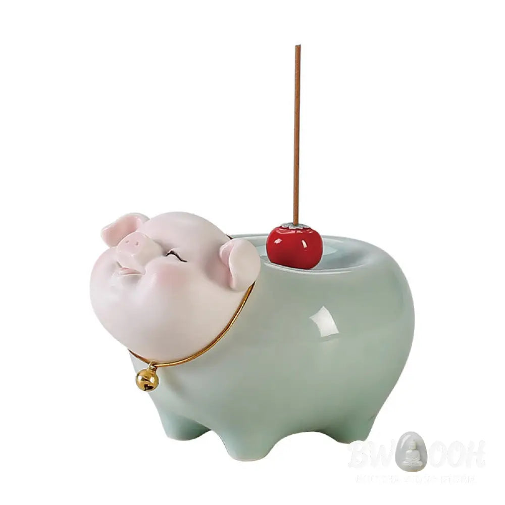 BWOOOH ceramic incense burner - Ceramic Little Pig Blessing Stick I