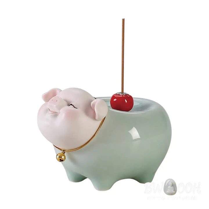 BWOOOH ceramic incense burner - Ceramic Little Pig Blessing Stick I