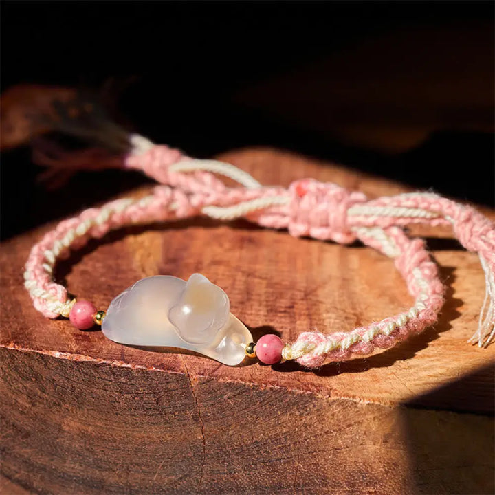 BWOOOH Chalcedony Cat Positive Harmony Bracelet