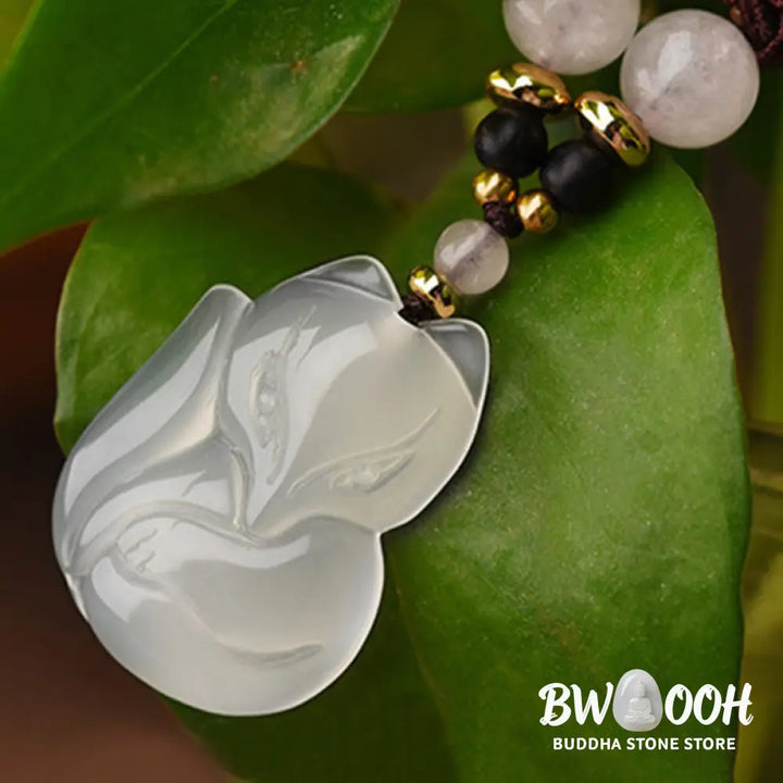 Buddha Stones Chalcedony Fox Pink Crystal Bead Harmony String Necklace Pendant - BWOOOH - Chalcedony(Positive♥Harmony)