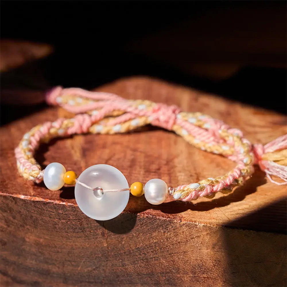 BWOOOH Chalcedony Peace Buckle Positive Bracelet