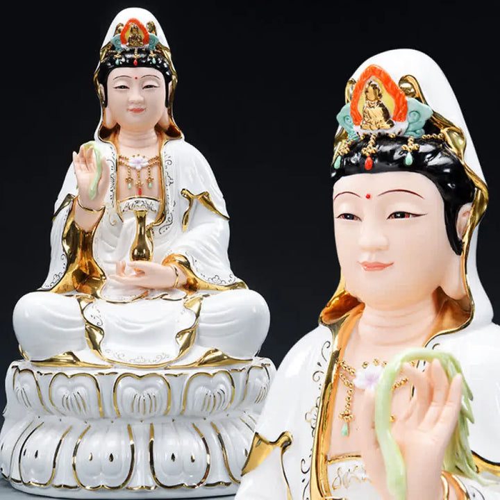 BWOOOH handcrafted Kwan Yin statue - Chenrezig Bodhisattva Avalokitesvar