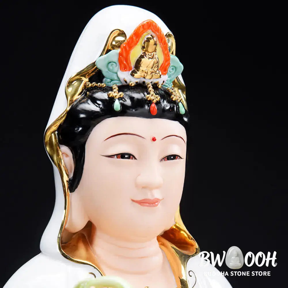 BWOOOH handcrafted Kwan Yin statue - Chenrezig Bodhisattva Avalokitesvar