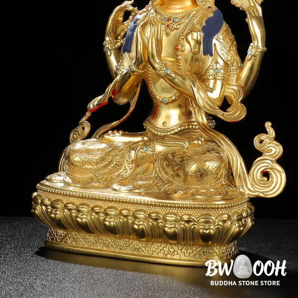 BWOOOH copper Kwan Yin statue - Chenrezig Four-armed Avalokitesvara