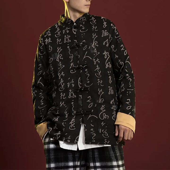 BWOOOH Chinese Calligraphy Clothing Jacket Coat Tang Suit