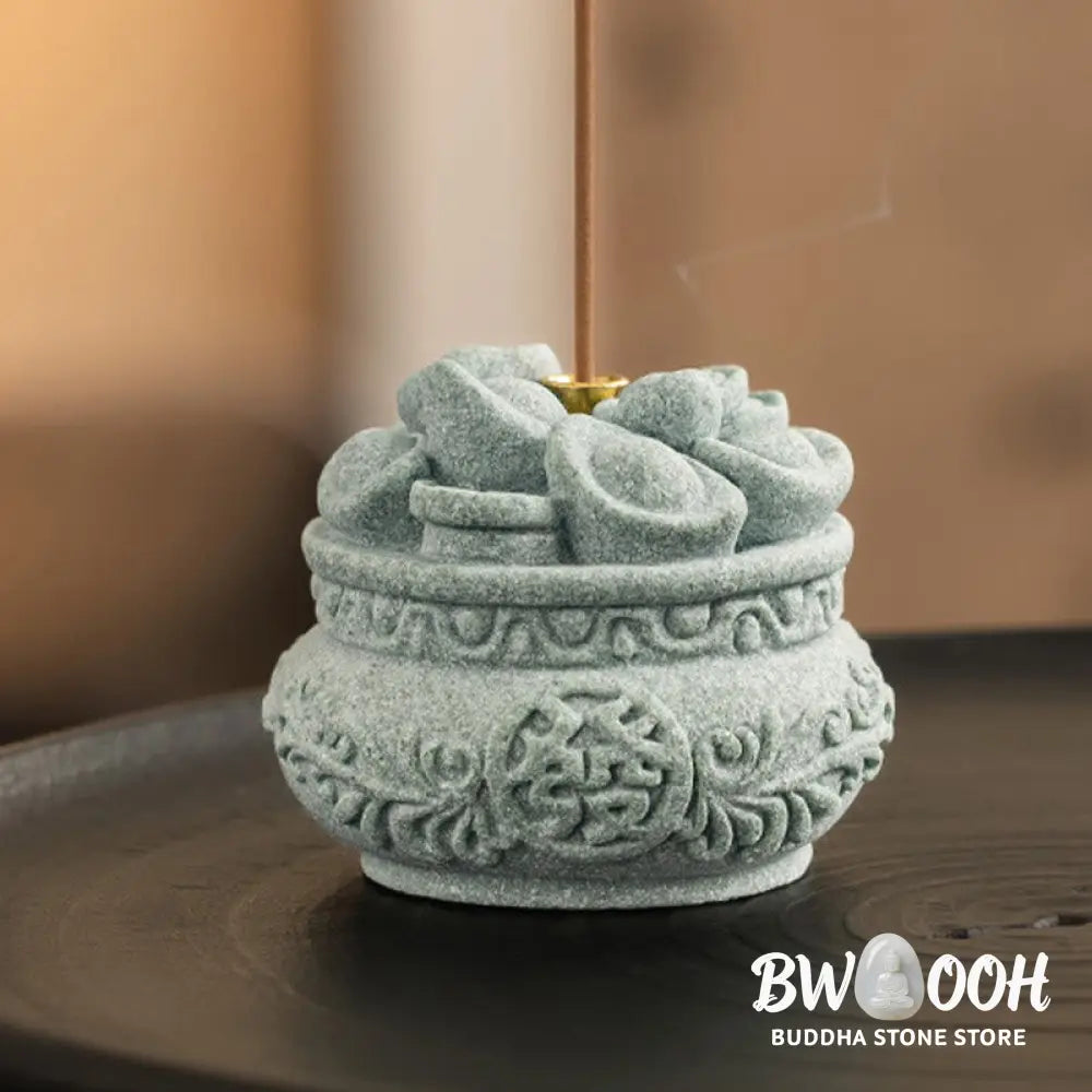 BWOOOH handcrafted incense burner - Chinese Character Fu Ingots Healing