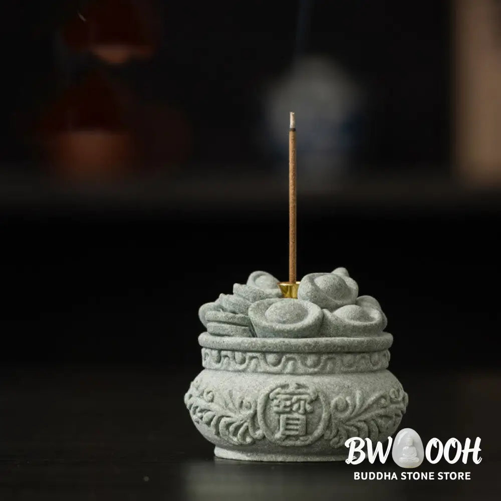 BWOOOH handcrafted incense burner - Chinese Character Fu Ingots Healing