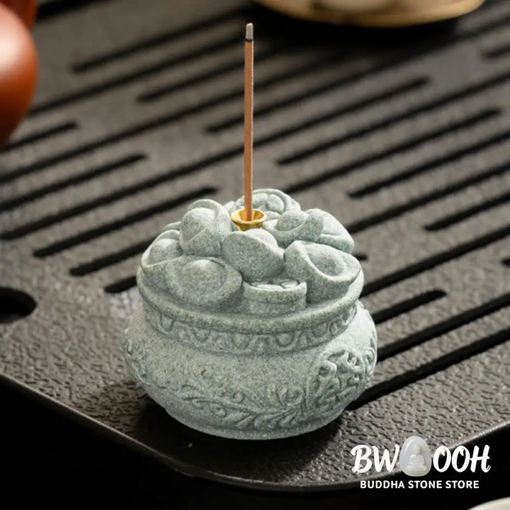 BWOOOH handcrafted incense burner - Chinese Character Fu Ingots Healing