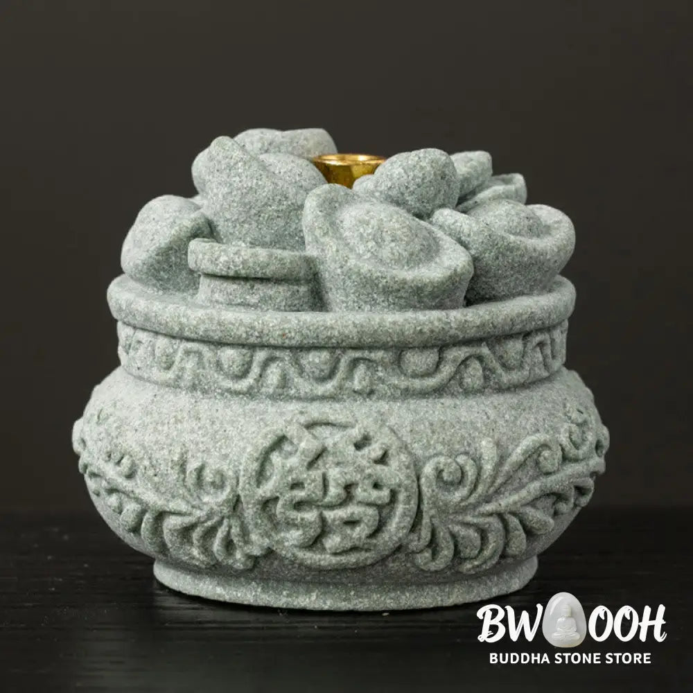 BWOOOH handcrafted incense burner - Chinese Character Fu Ingots Healing
