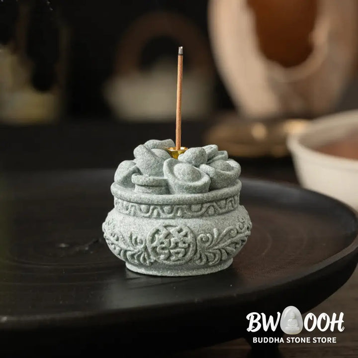 BWOOOH handcrafted incense burner - Chinese Character Fu Ingots Healing