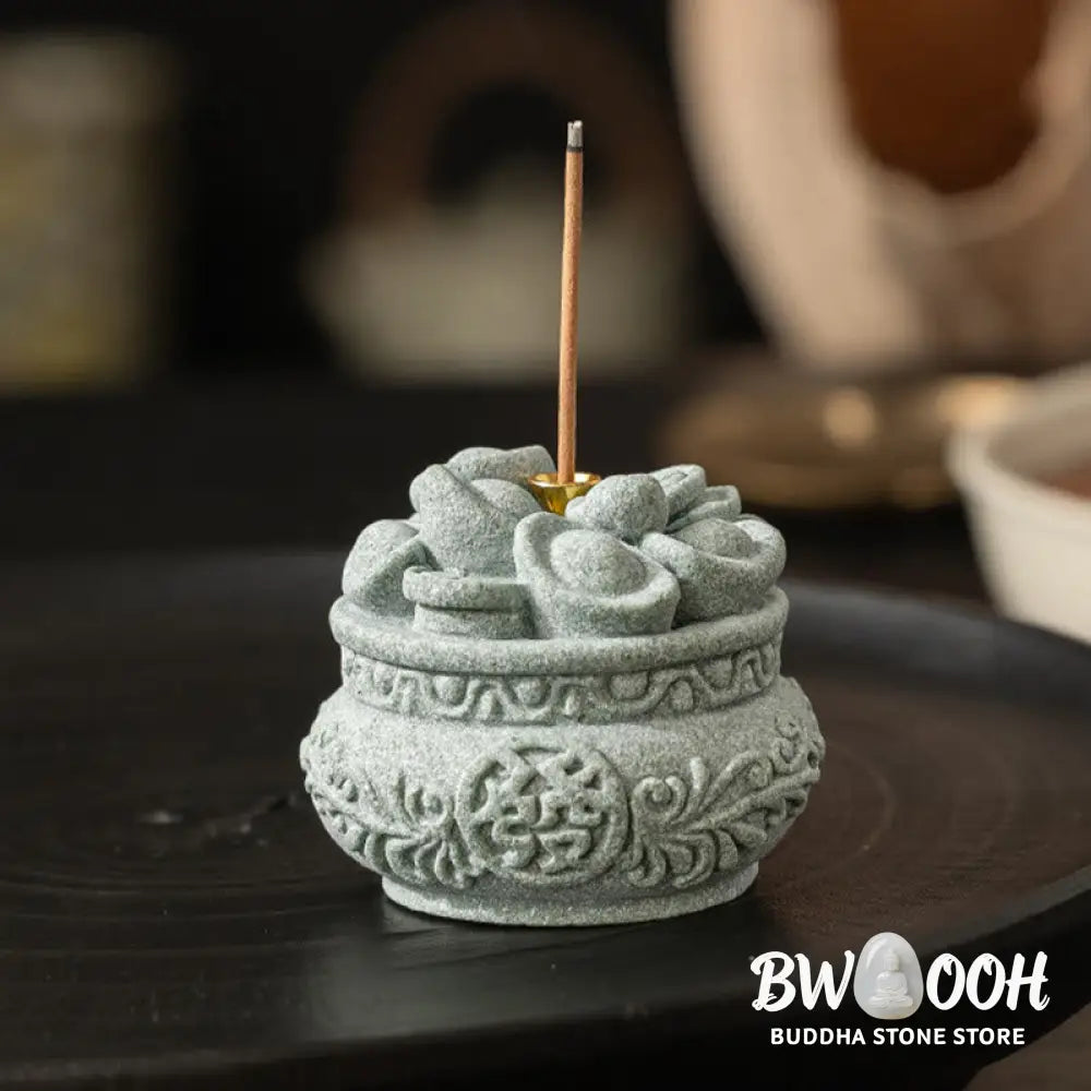 BWOOOH handcrafted incense burner - Chinese Character Fu Ingots Healing
