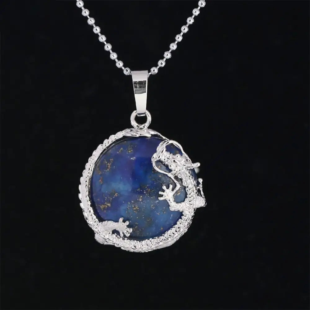 BWOOOH Chinese Dragon Natural Quartz Crystal Healing Necklace Pendant. Carved dragon on polished quartz, available as Amethyst, Rose Quartz, or White Crystal. Symbolizes spiritual strength, balance, and positive energy. - View 17