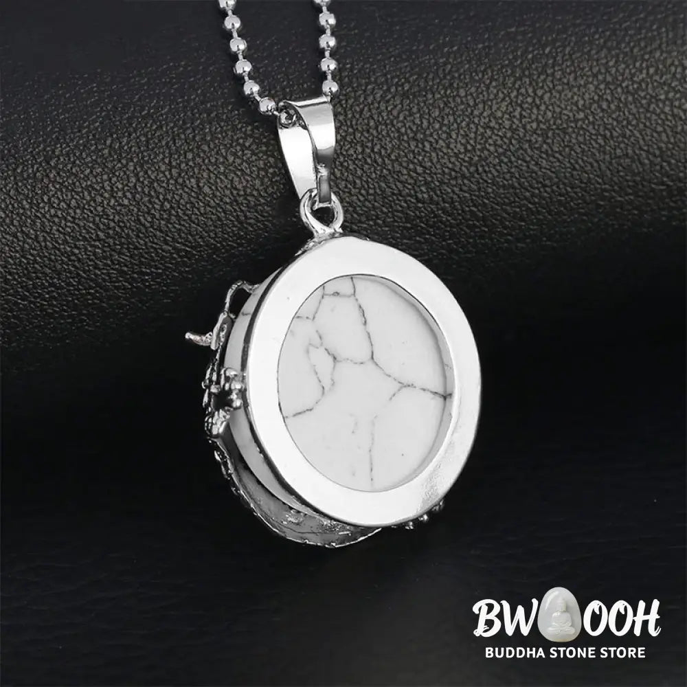 BWOOOH Chinese Dragon Natural Quartz Crystal Healing Necklace Pendant. Carved dragon on polished quartz, available as Amethyst, Rose Quartz, or White Crystal. Symbolizes spiritual strength, balance, and positive energy. - View 33