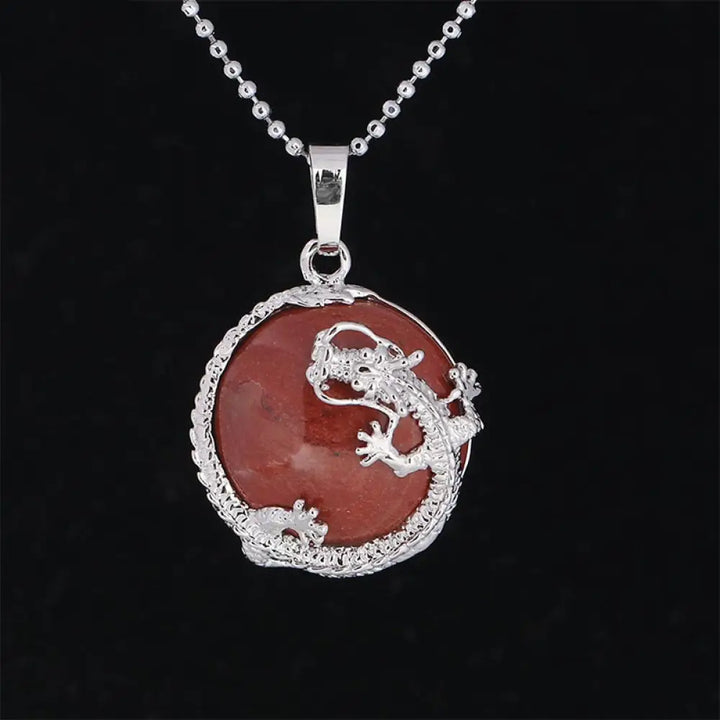 BWOOOH Chinese Dragon Natural Quartz Crystal Healing Necklace Pendant. Carved dragon on polished quartz, available as Amethyst, Rose Quartz, or White Crystal. Symbolizes spiritual strength, balance, and positive energy. - View 25