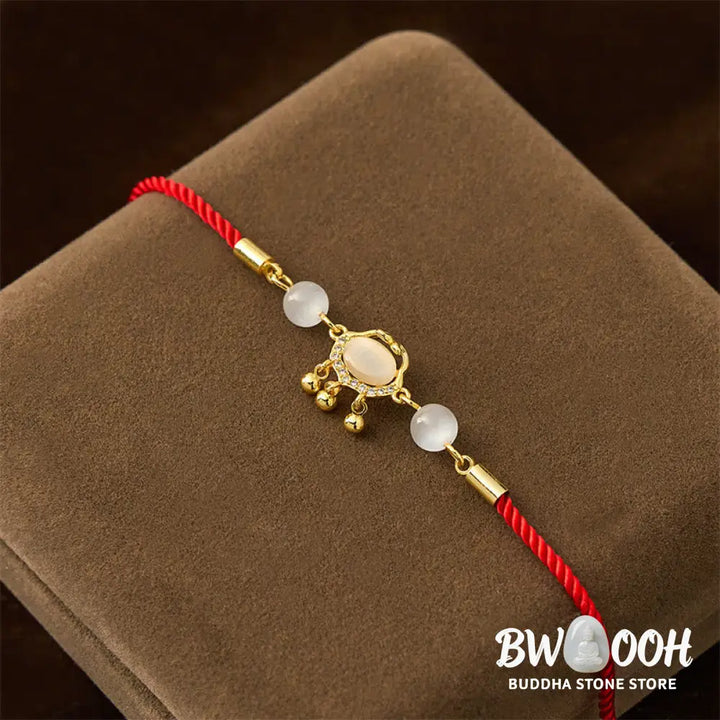 Buddha Stones Chinese Lock Charm Cat&