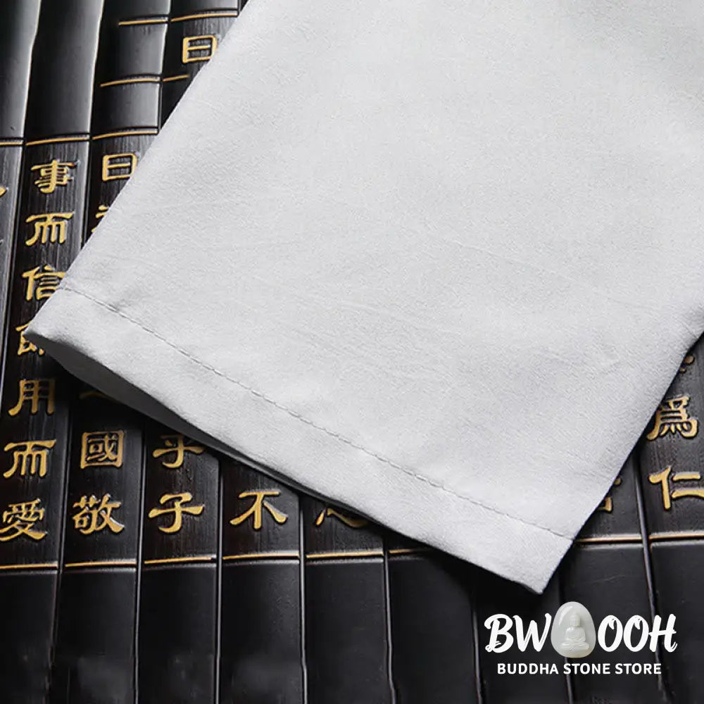Buddha Stones Chinese New Year Embroidered Dragon Frog-button Tang Suit Hanfu Traditional Uniform Long Sleeve Top Pants
