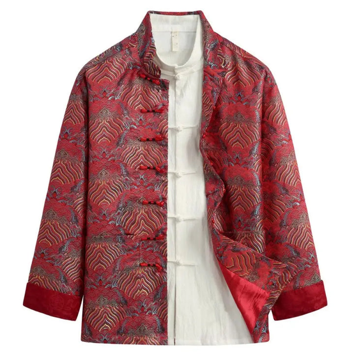 BWOOOH Chinese New Year Jacquard Damask Seawater Pattern 