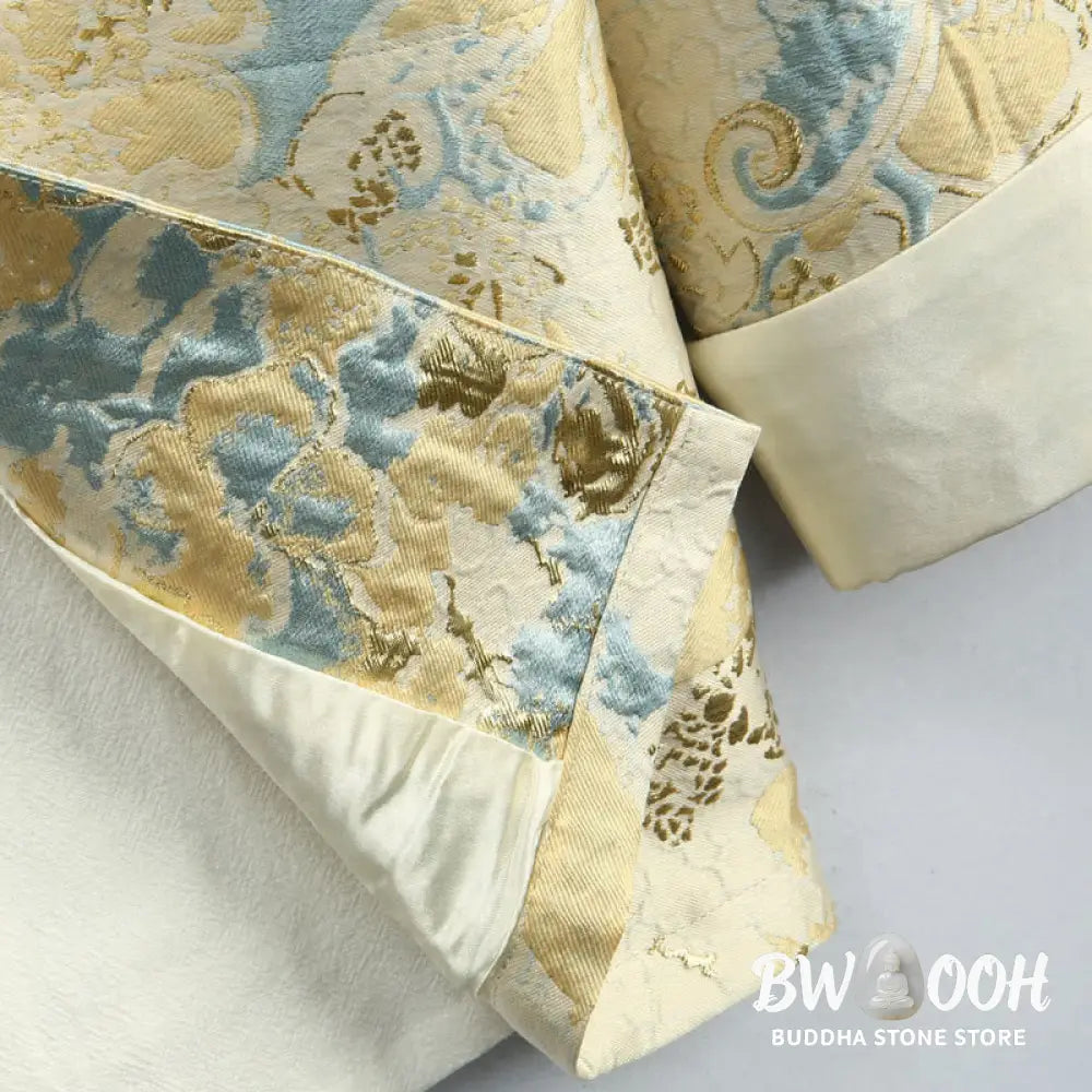 Buddha Stones Chinese New Year Jacquard Embroidery Frog-button Tang Suit Men’s Jacket Shirt With Pockets - Men’s Jacket