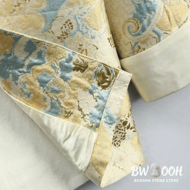 Buddha Stones Chinese New Year Jacquard Embroidery Frog-button Tang Suit Men’s Jacket Shirt With Pockets - Men’s Jacket