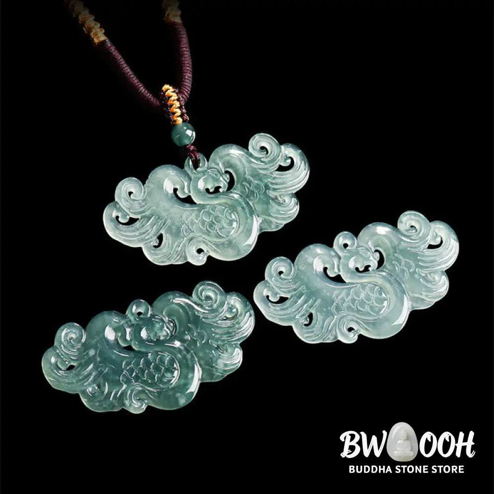 Buddha Stones Chinese Phoenix Jade Luck Necklace String Pendant - BWOOOH - Phoenix - Necklaces &amp; Pendants